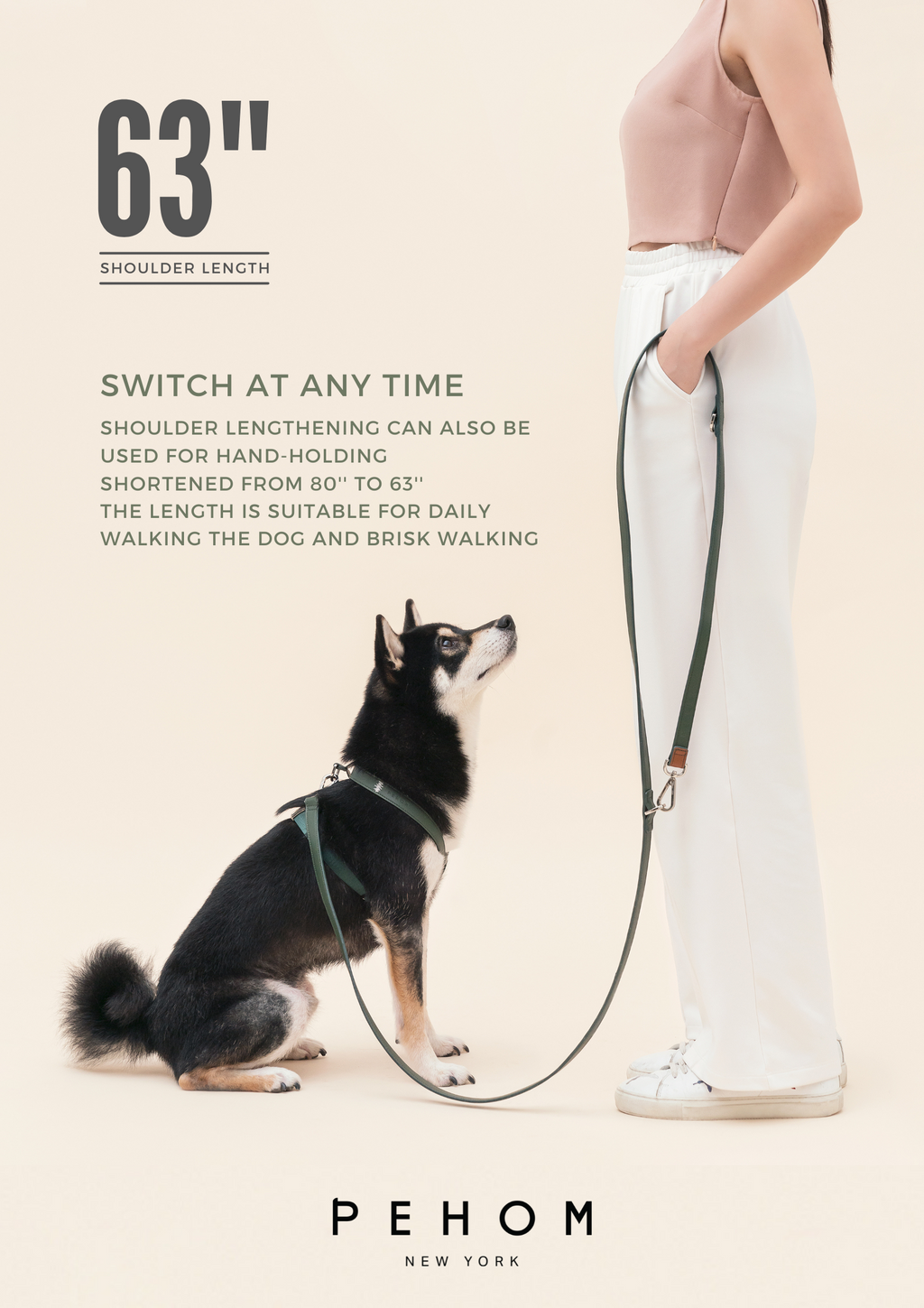 HART MULTI-FUNCTION LEASH - NAVY BLUE
