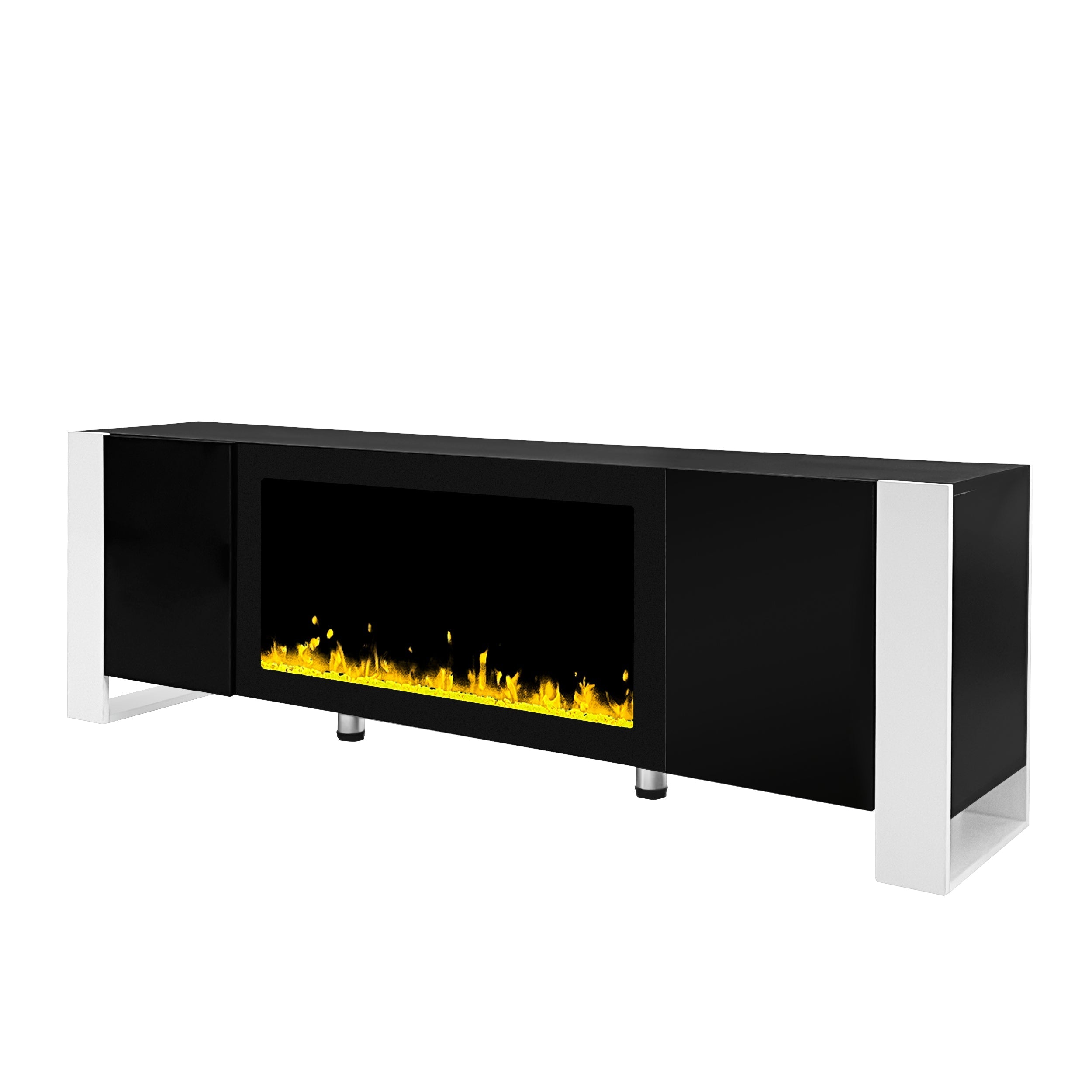 Modern TV Stand With 34.2' Non-Heating Electric Fireplace