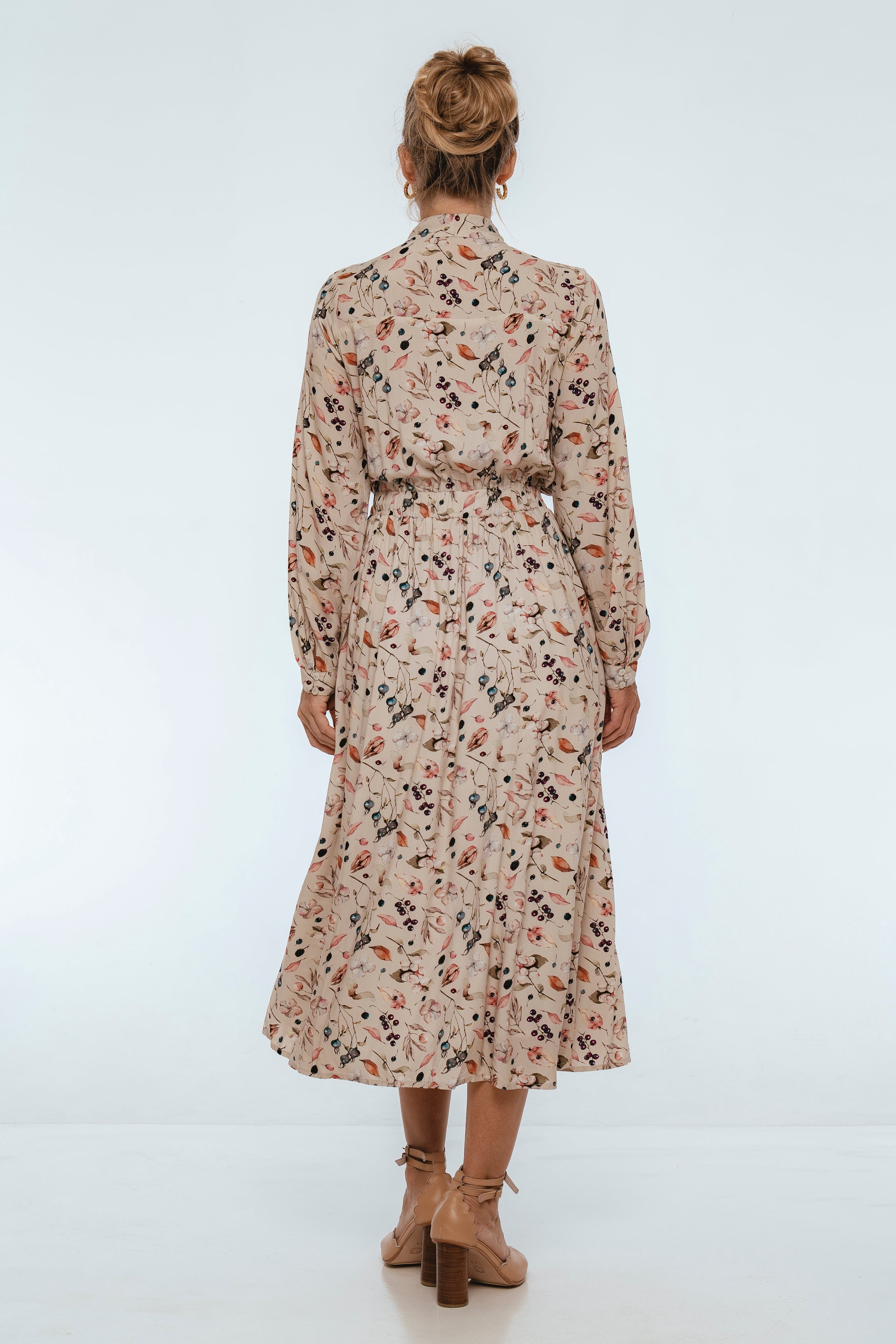 Evelina Long Sleeve Midi Dress