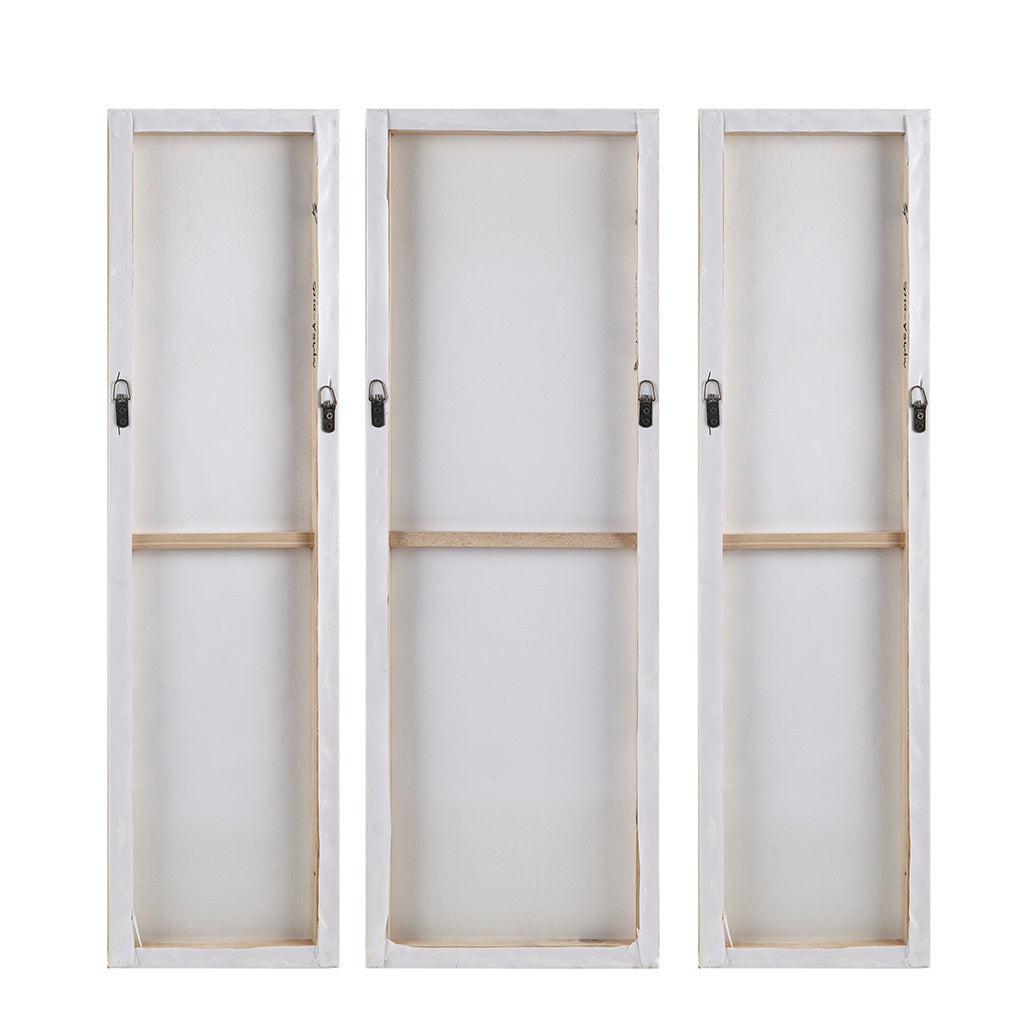 Triptych 3-Piece Dimensional Resin Canvas Wall Art Set