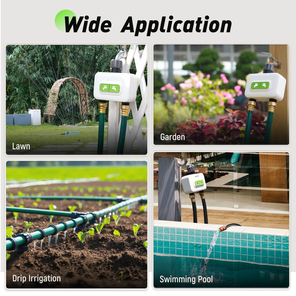 RainPoint 2-Zone Smart Wi-Fi Water Timer with Hub – Automatic Garden Irrigation System with App Control & Rain Delay by BALDR Electronic