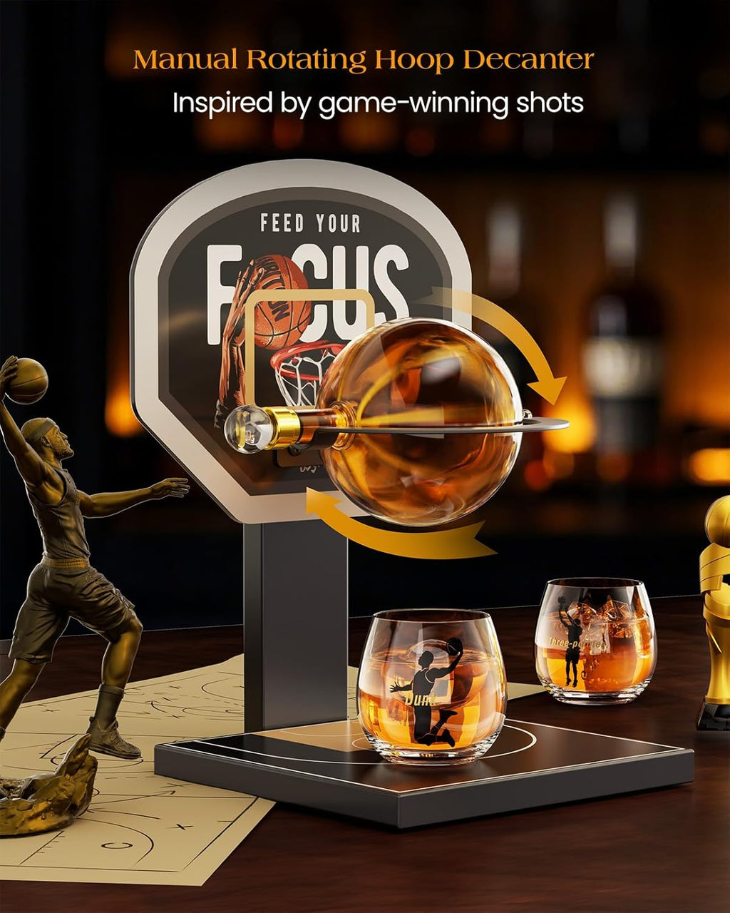 Basketball Whiskey Decanter Set