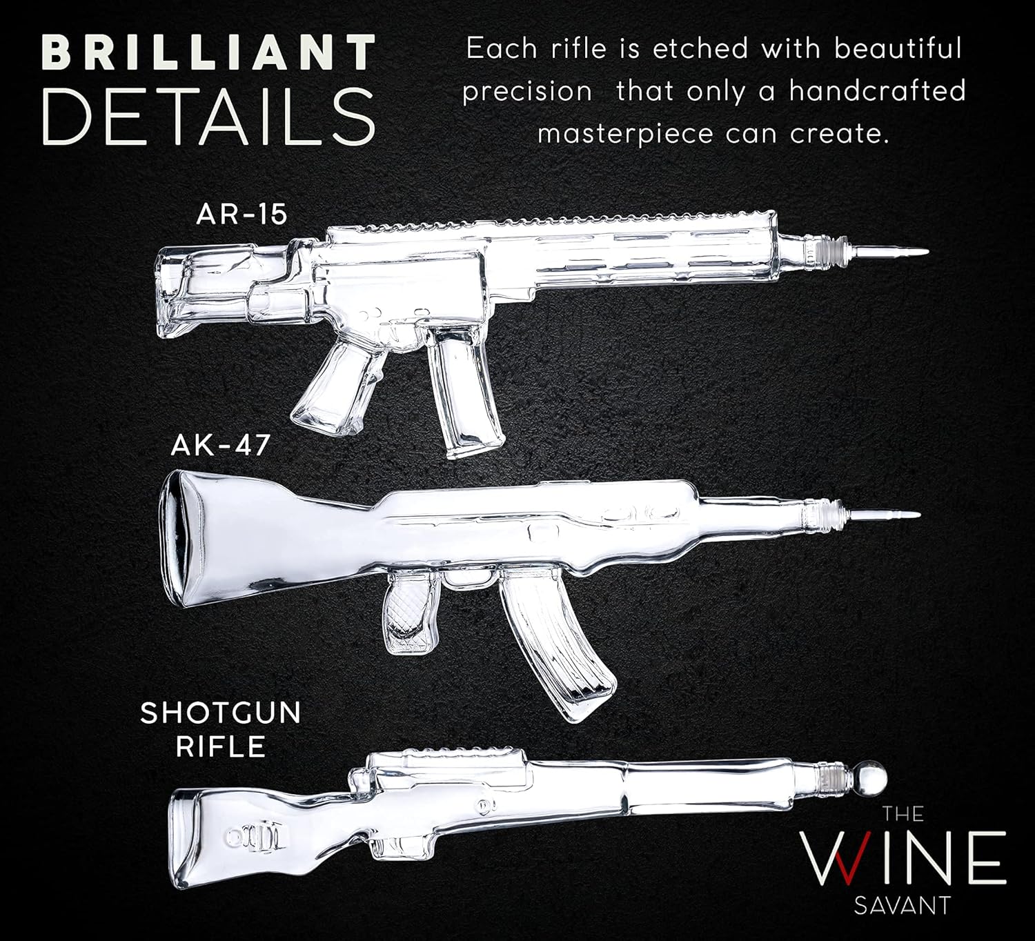 Triple Gun Whiskey Decanter Set
