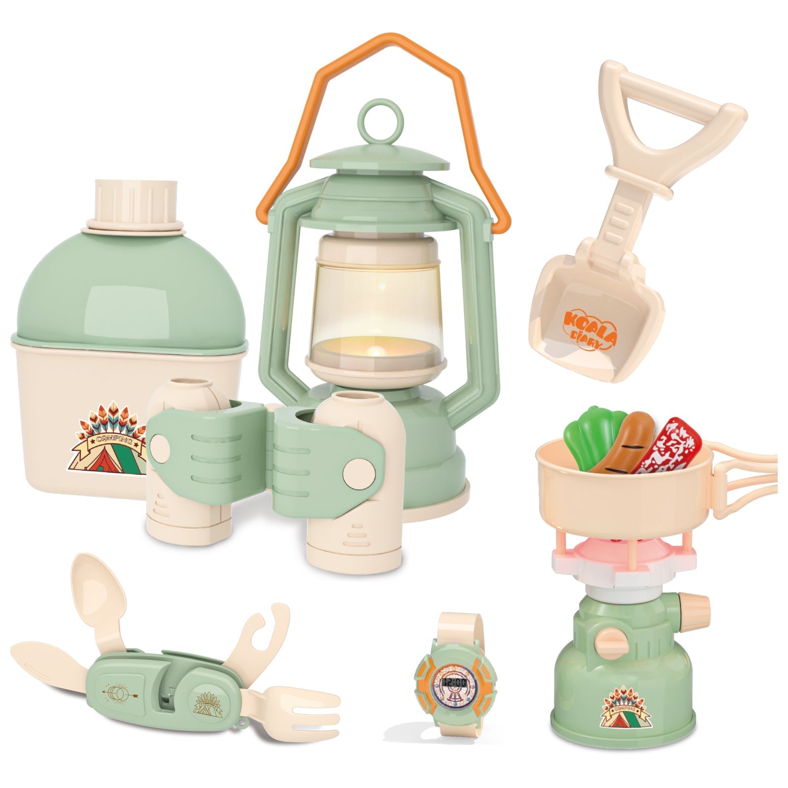Contixo Kids Camping Set - Pretend Play Tent with Toy Campfire & Lantern by Contixo
