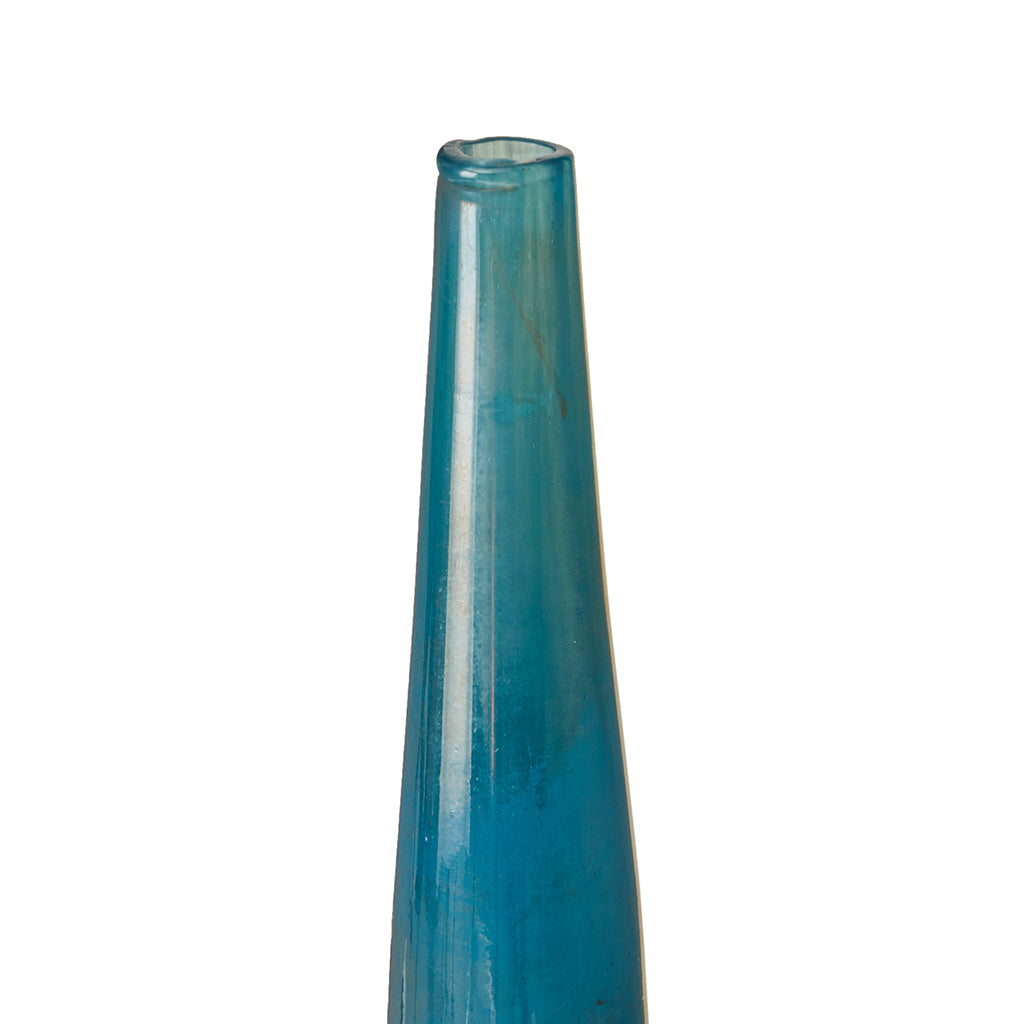 Blue and Bronze Decorative Glass Vases 3-Piece Set