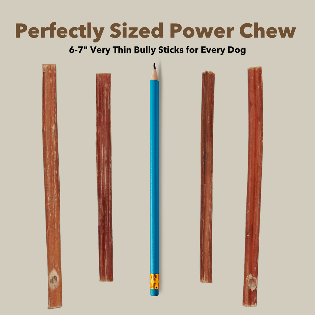 Very Thin Bulk Bully Sticks by Mighty Chewz