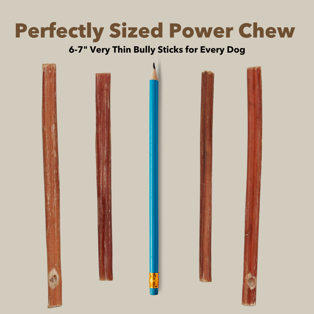 Very Thin Bulk Bully Sticks by Mighty Chewz