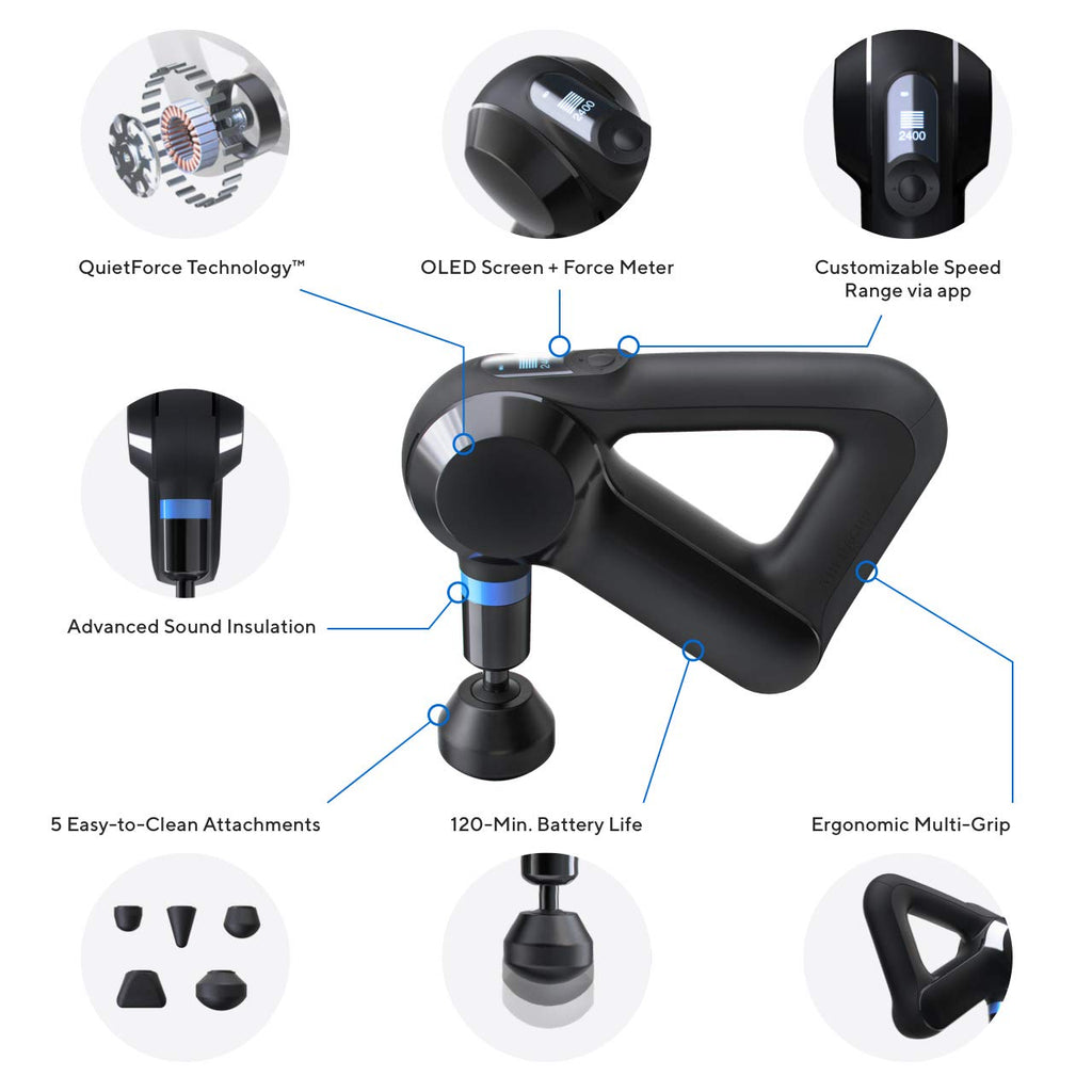 Therabody TheraGun Elite Ultra-Quiet Handheled Percussion Muscle Massager in Black