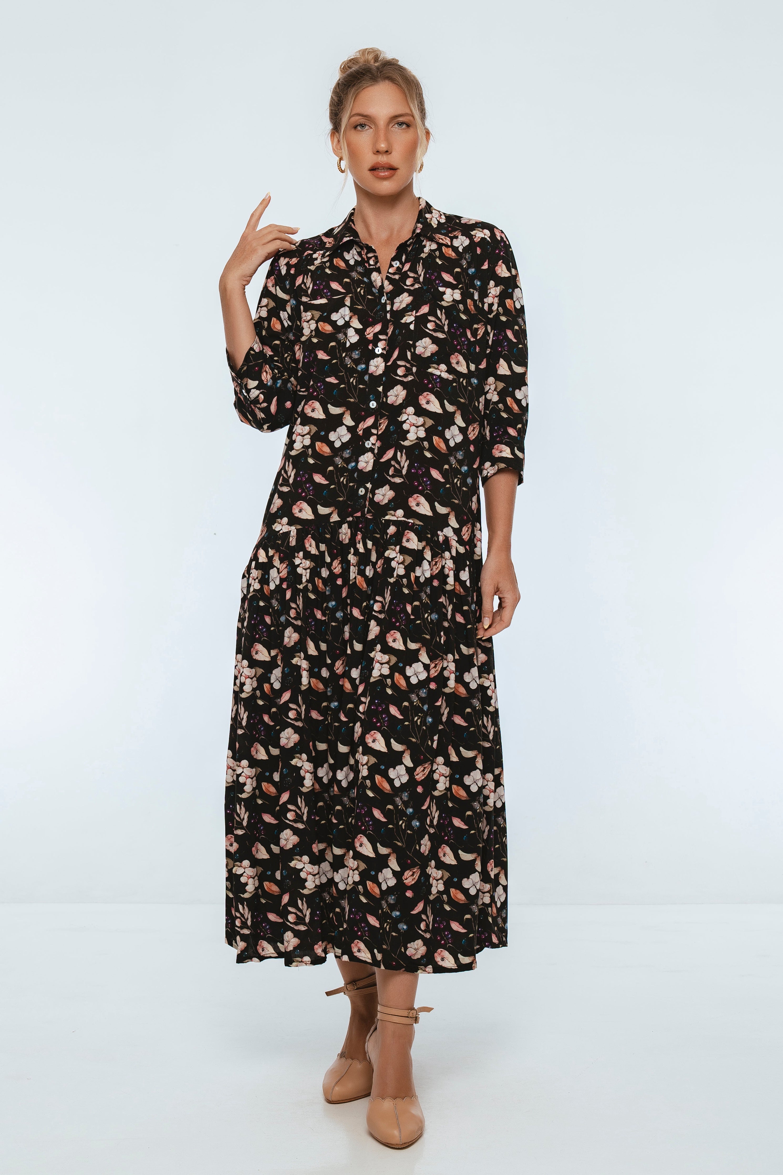 Colette Long Sleeve Shirt Dress