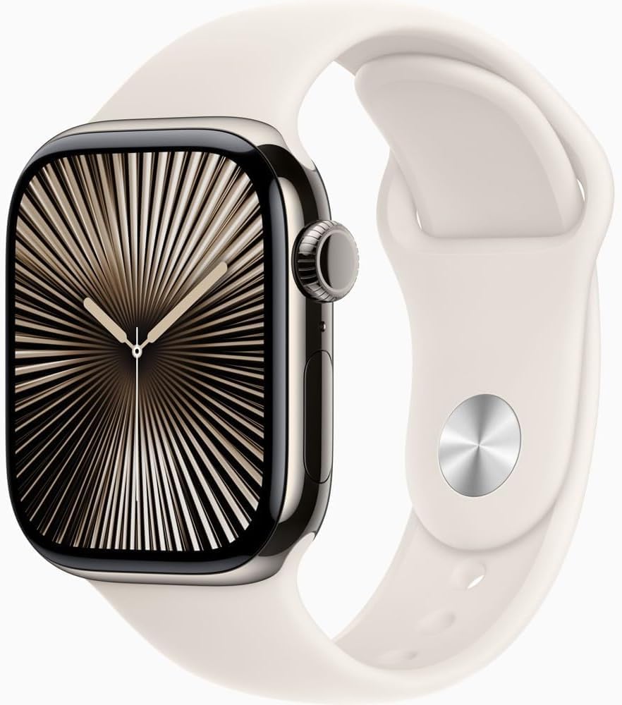 Apple Watch Series 10 42mm Gps + Cellular Natural Titanium + Starlight Sport Band 64gb WS1