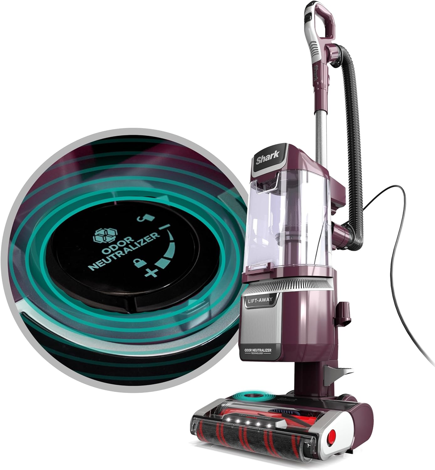 Shark Rotator Pet Lift-away Adv Upright Vacuum/duoclean Powerfins Hairpro/odor Neutralizer La702 Wine Purp WS1