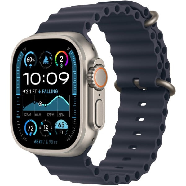 Apple Watch Ultra 49mm Gps + Cellular Titanium Silver + Navy Ocean Band 32gb WS2