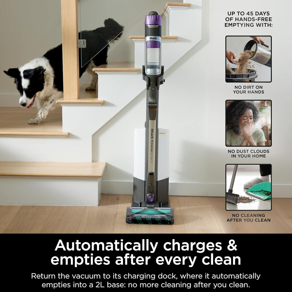 Shark Ip3251 Cordless Vacuum Cleaner Powerdetect Clean And Empty System Dark Gray WS1
