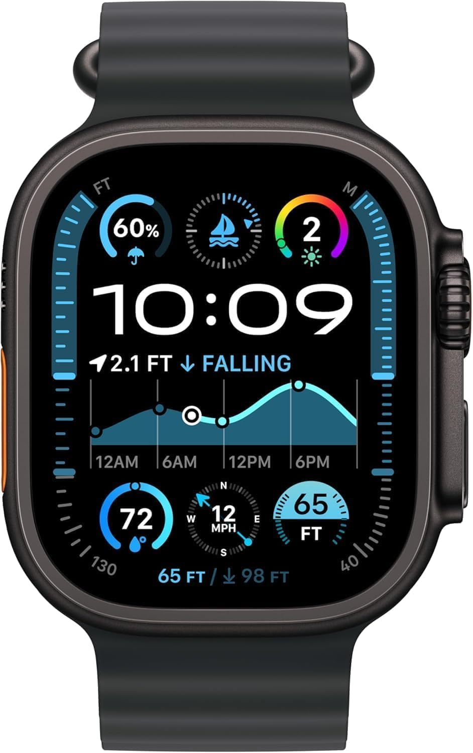 Apple Watch Ultra 2 49mm Gps + Cellular Black Titanium + Black Ocean Band 64gb WS1