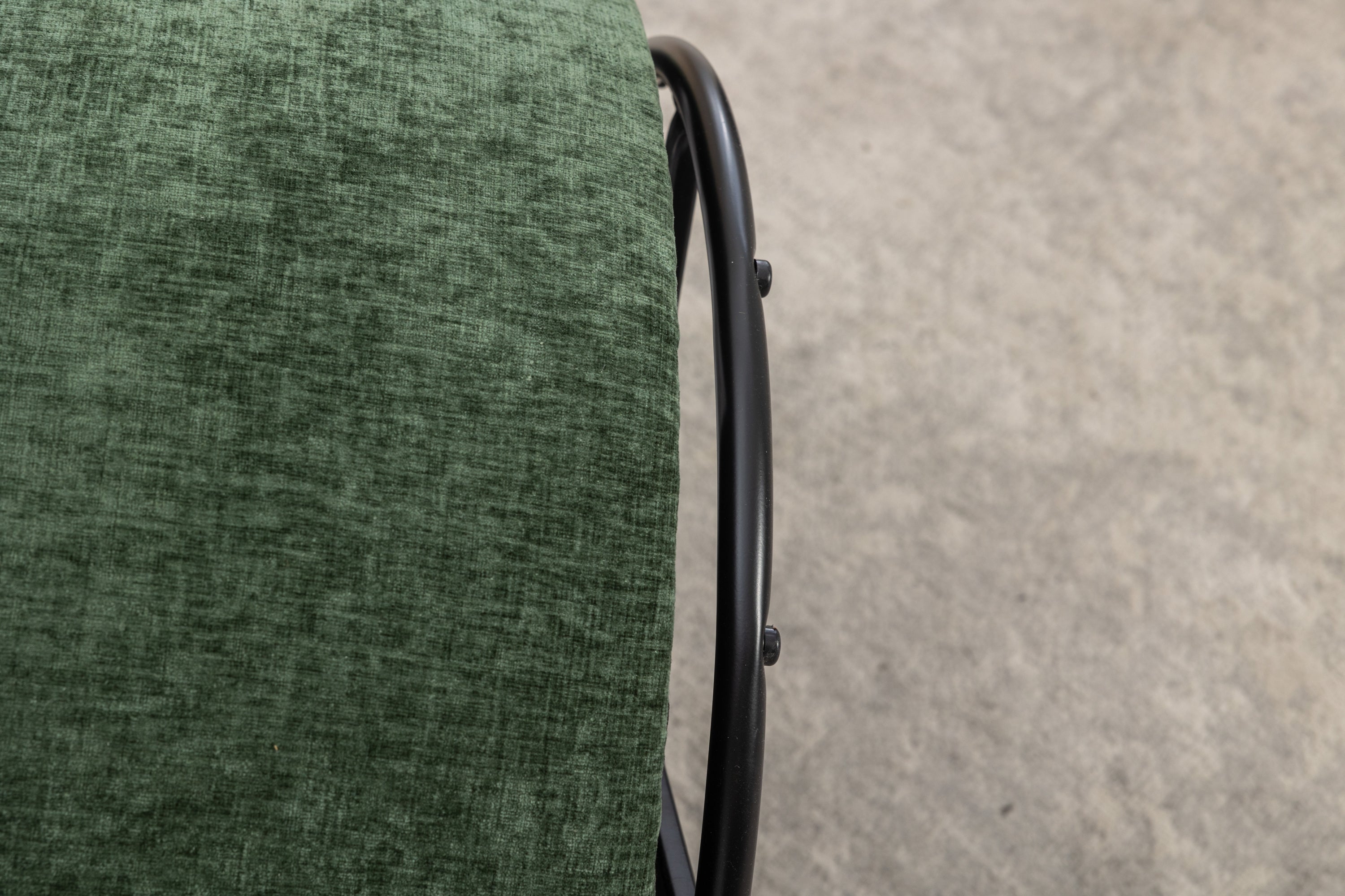 Swivel Accent Armchair  With Black Powder Coating Metal Ring