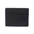 Black leather card holder with multiple slots