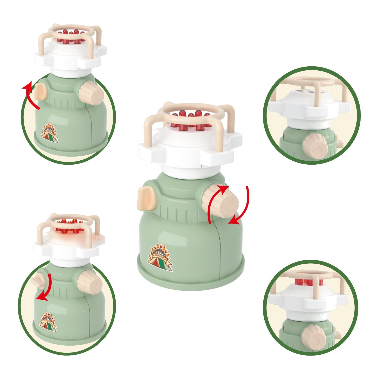 Contixo Kids Camping Set - Pretend Play Tent with Toy Campfire & Lantern by Contixo
