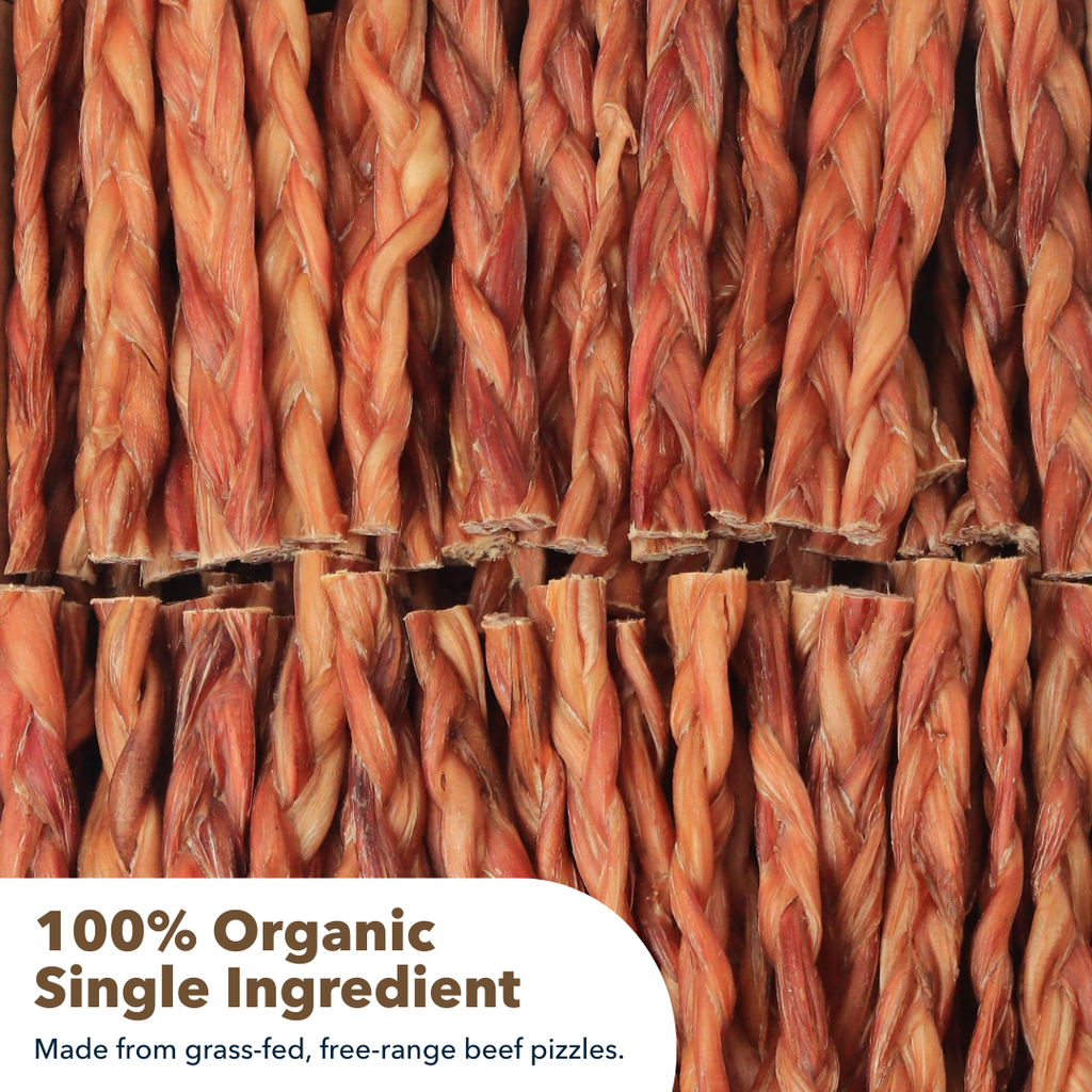 6" Thin Braided Bulk Bully Sticks by Mighty Chewz