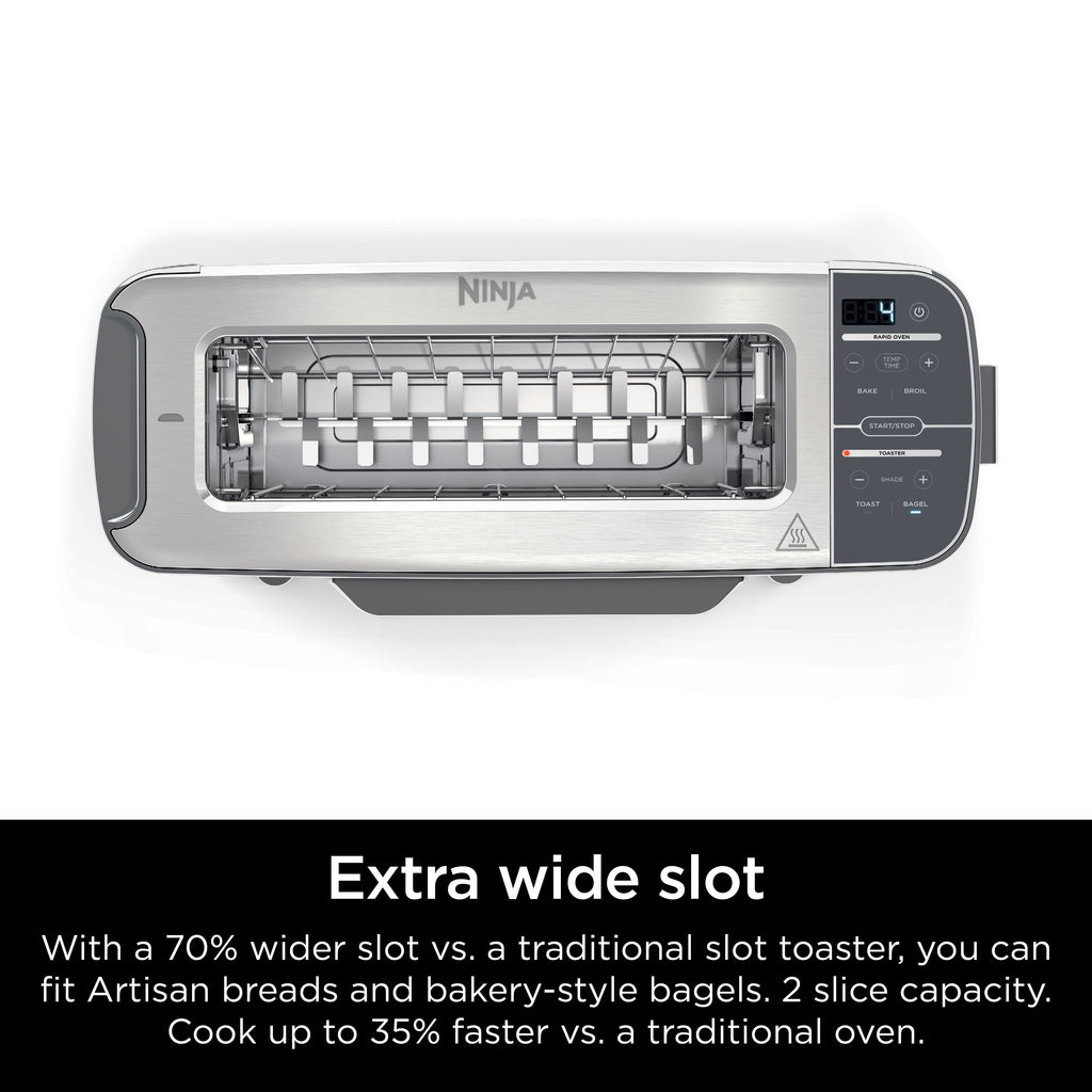 Ninja Foodi 2-in-1 Flip Toaster Oven ST100 in Stainless Steel