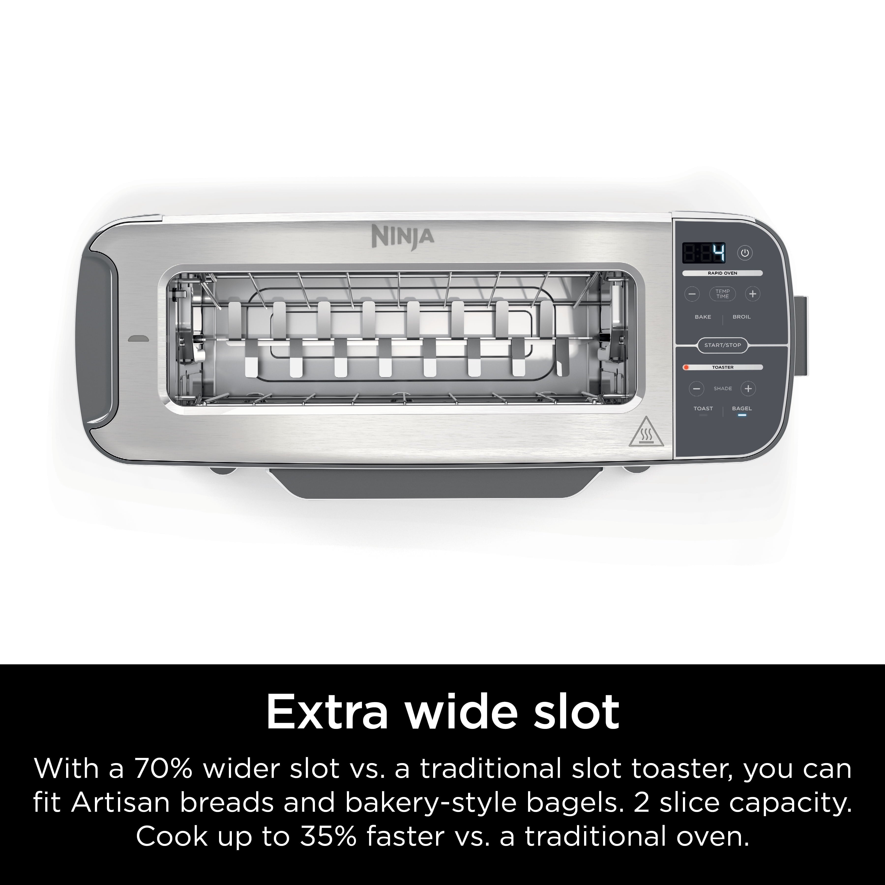 Ninja Foodi 2-in-1 Flip Toaster Oven ST100 in Stainless Steel