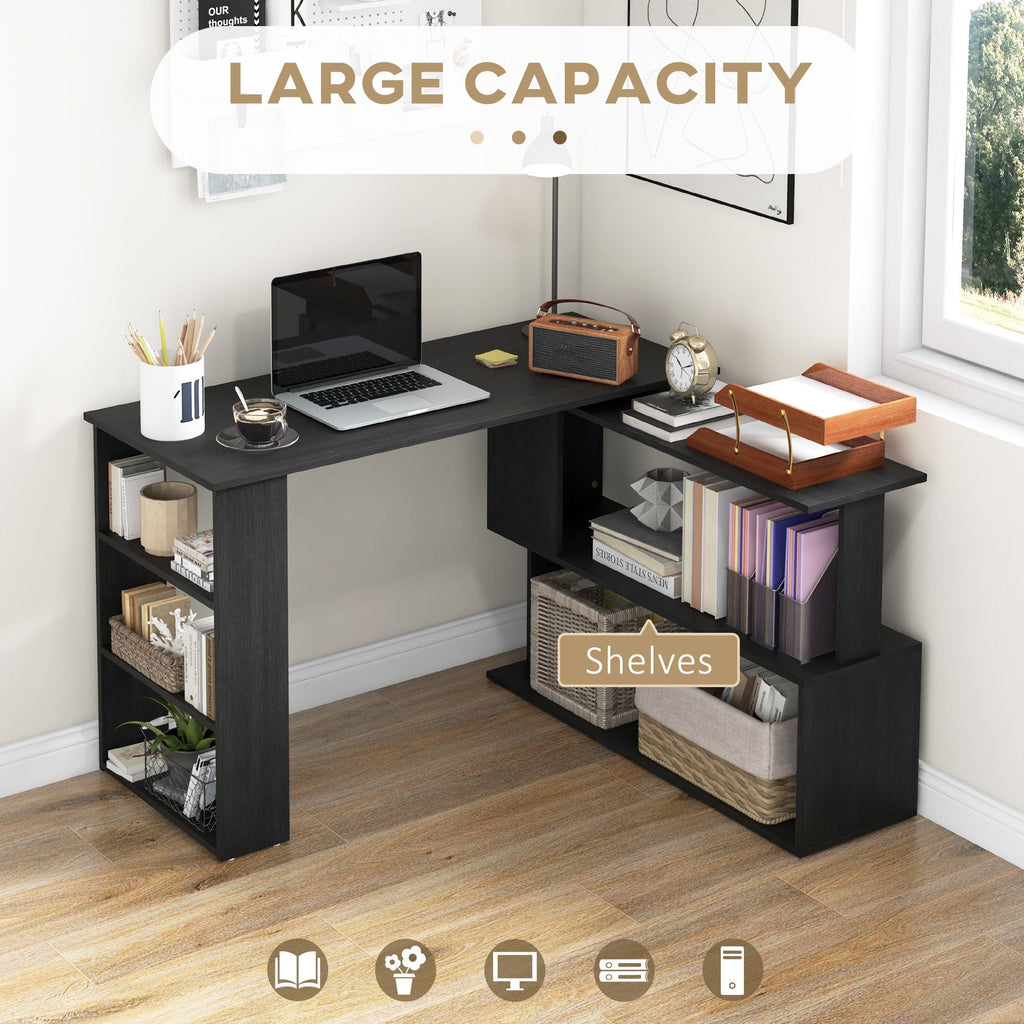 L Shaped 360 Degree Rotating Corner Desk