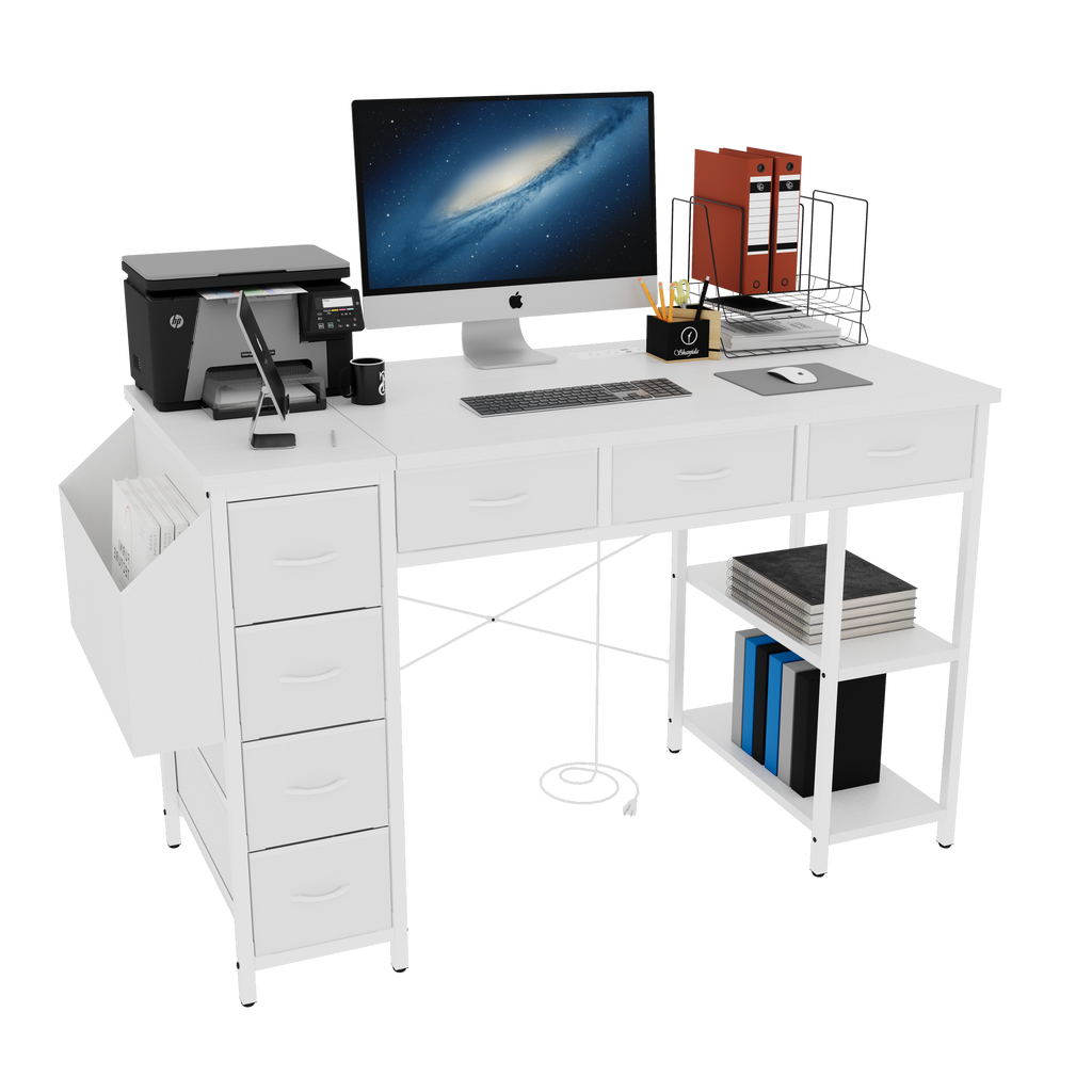 47' Computer Desk With Power Outlet