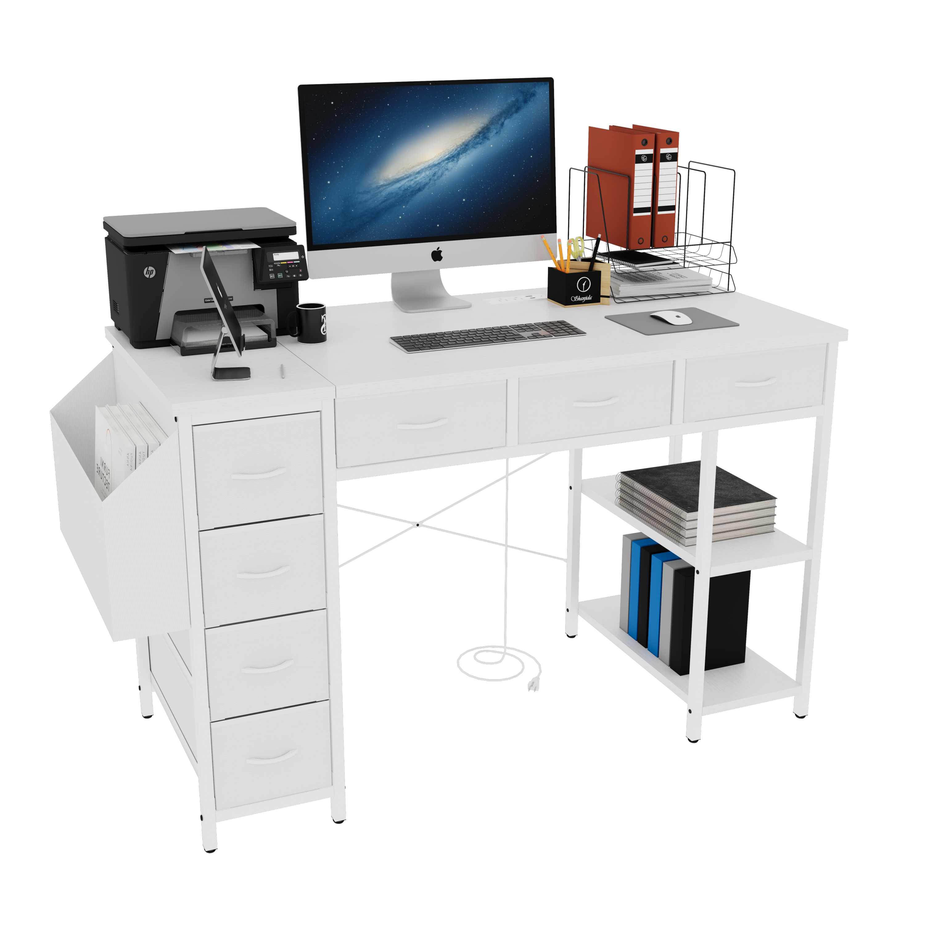47' Computer Desk With Power Outlet