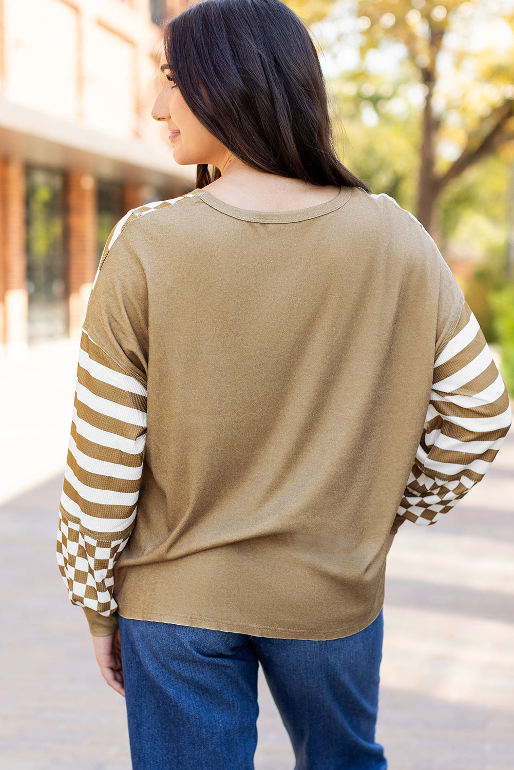 Fatima Patchwork Lantern Sleeve Blouse by Threaded Pear