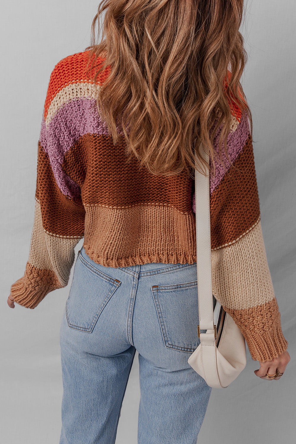 Lydia Cropped Knitted Sweater - Threaded Pear