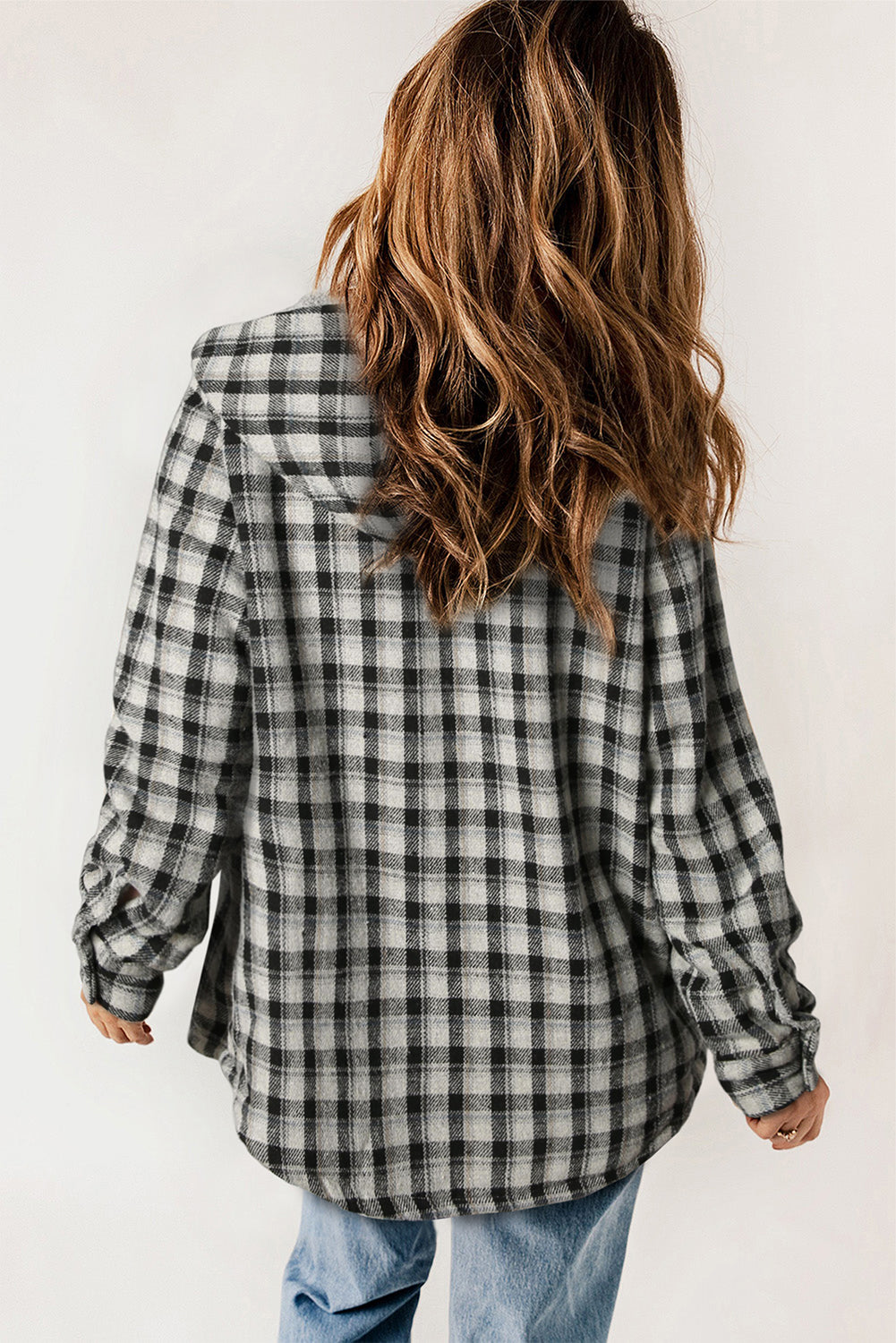 Evelyn Sherpa Lined Hooded Shacket - Threaded Pear