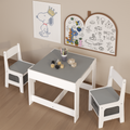 Kids Table and Chair Set, 3 in 1 Wooden Activity Table with Storage Drawer for Toddlers Drawing, Reading, Crafts, 2 in 1 Detachable Tabletop Table Set for Nursery, Playroom by 39F INC.