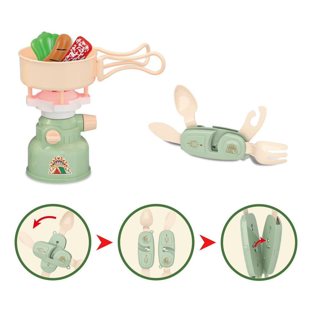 Contixo Kids Camping Set - Pretend Play Tent with Toy Campfire & Lantern by Contixo