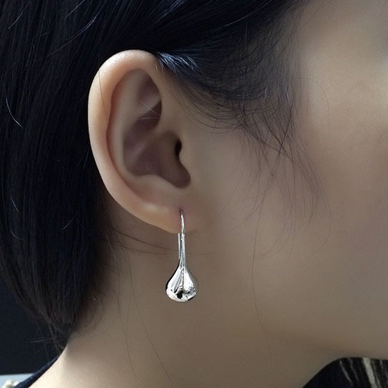 Intensity Tear Drop Hook Earrings Solid 925 Sterling Silver Vista Shops