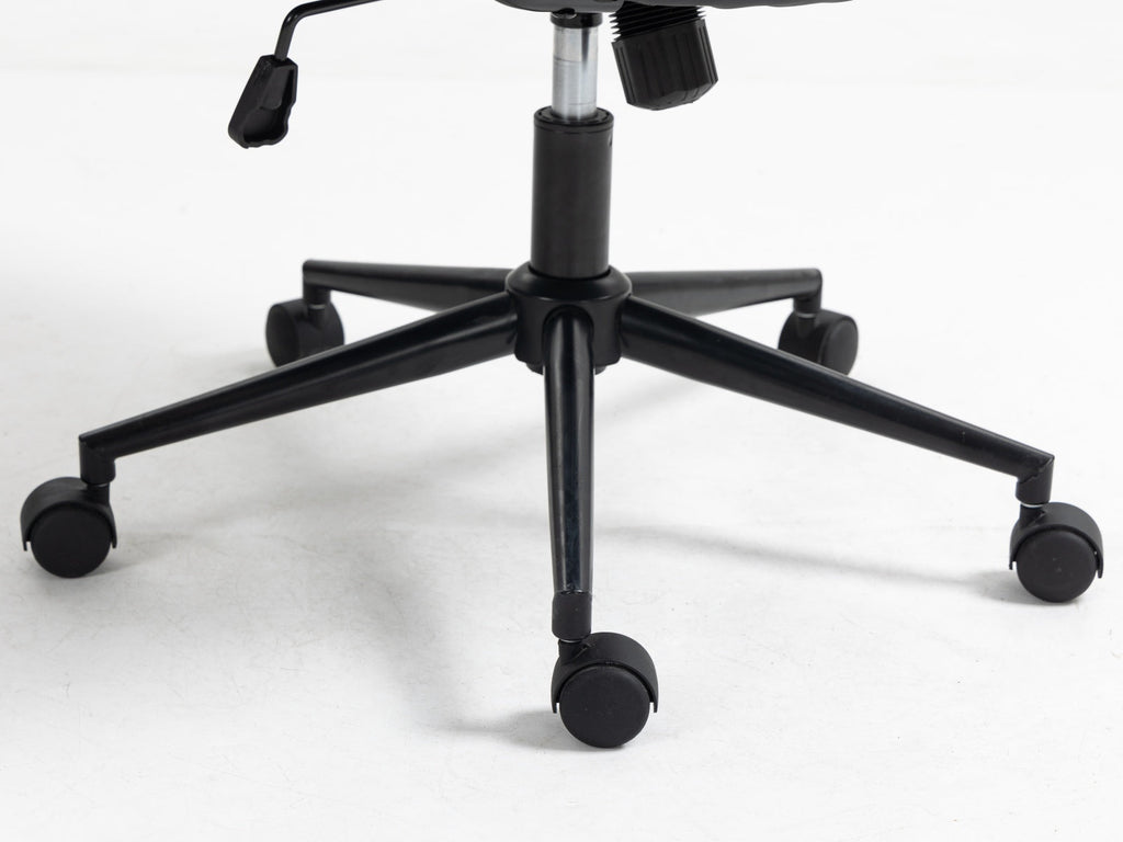 Mid Back Ergonomic PU Leather Rolling Swivel Chair