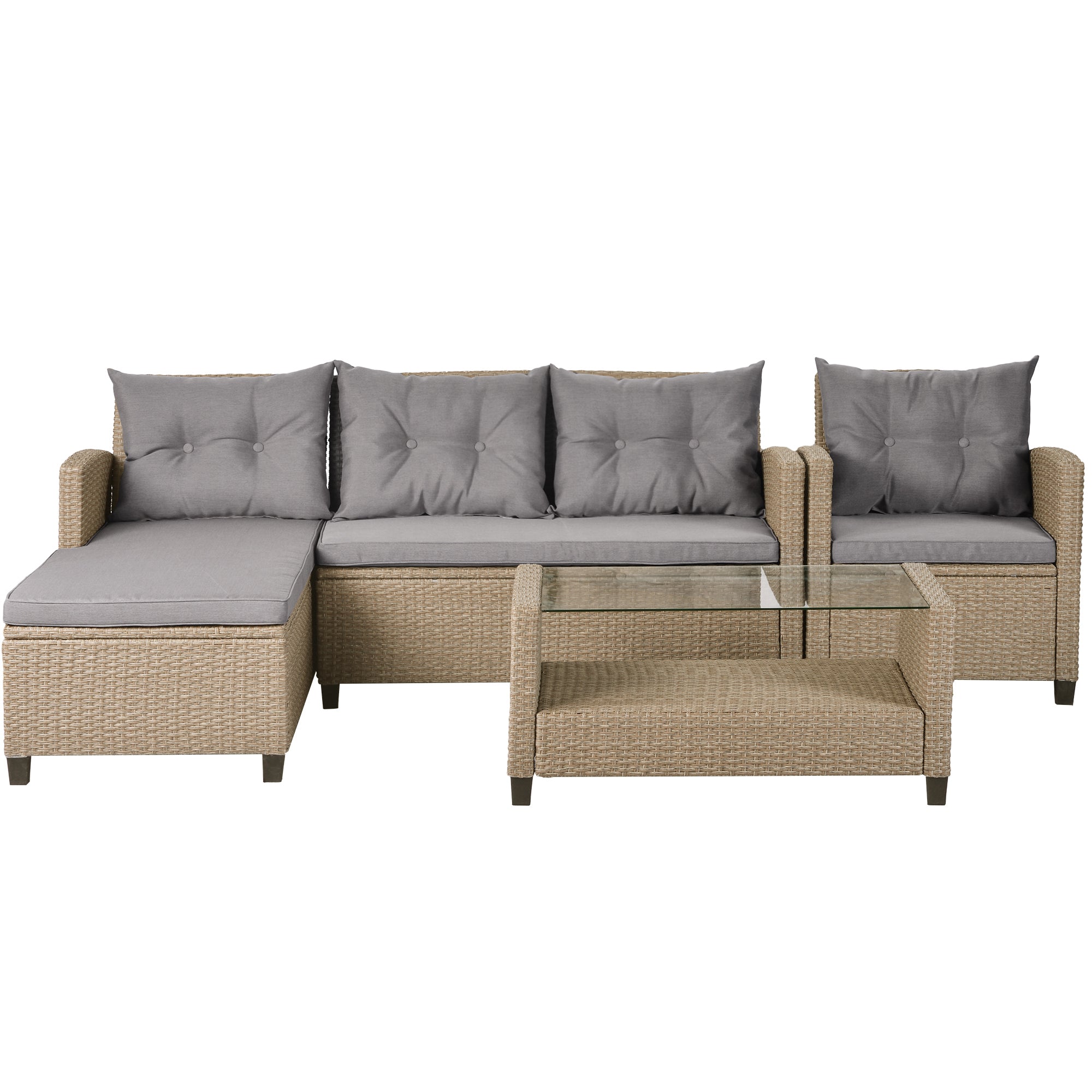 Set of 4 Piece Outdoor, Patio Furniture