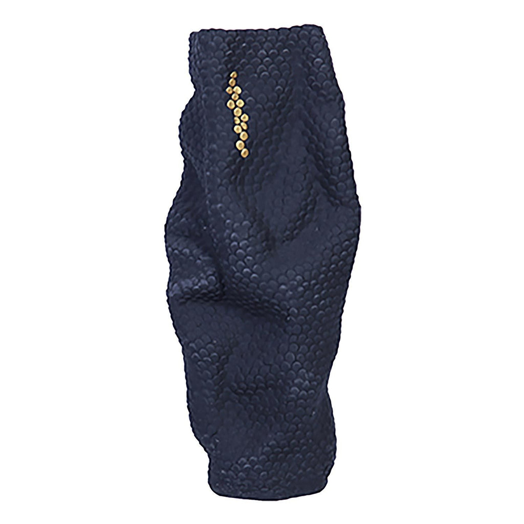 Modern and Elegant Ceramic Black Vase With Gold Accents