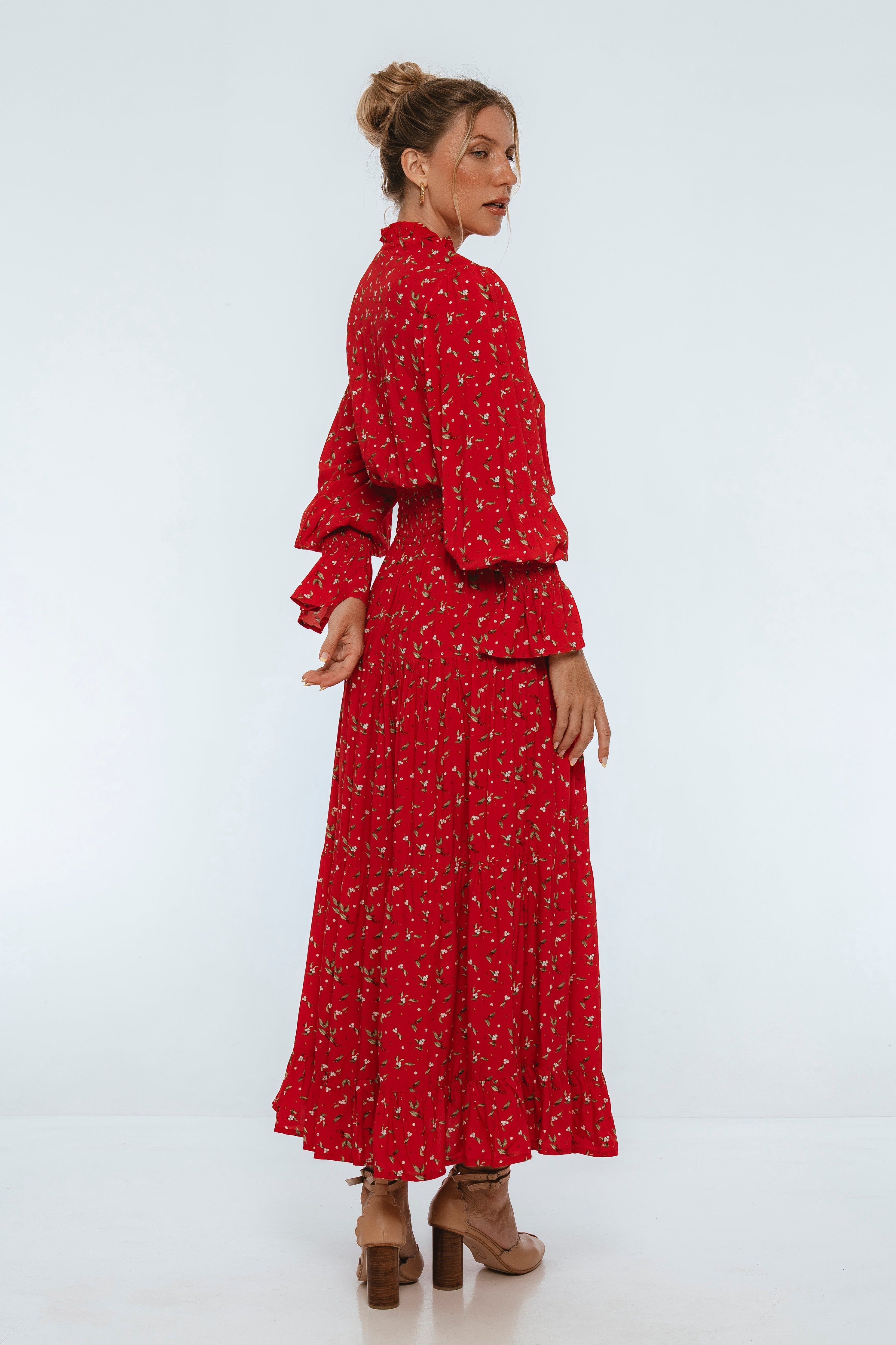 White Lotus Ruffled Maxi Dress