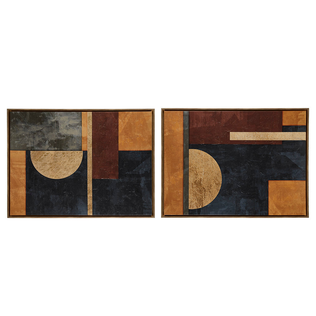 Hand-Embellished Abstract 2-Piece Framed Canvas
