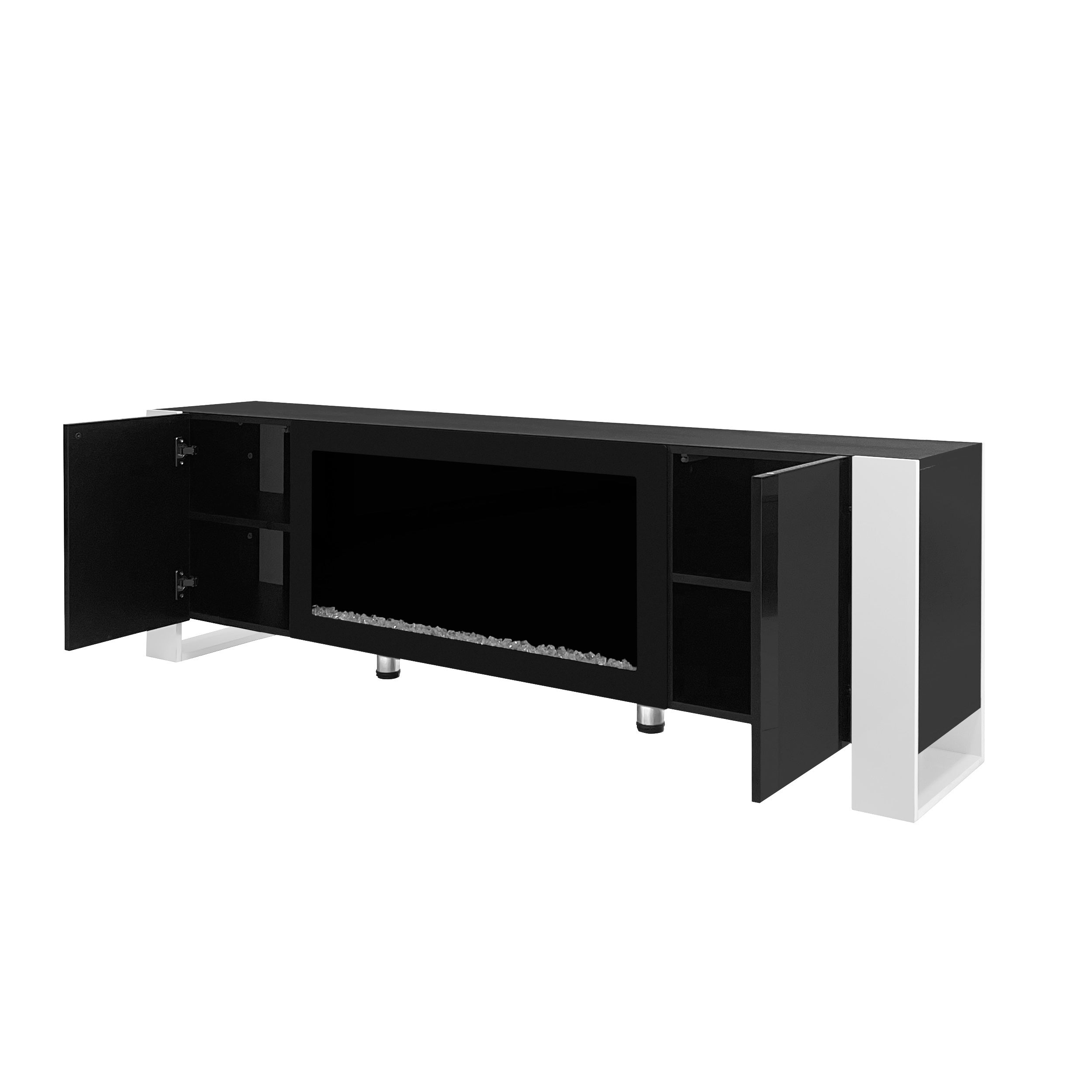 Modern TV Stand With 34.2' Non-Heating Electric Fireplace