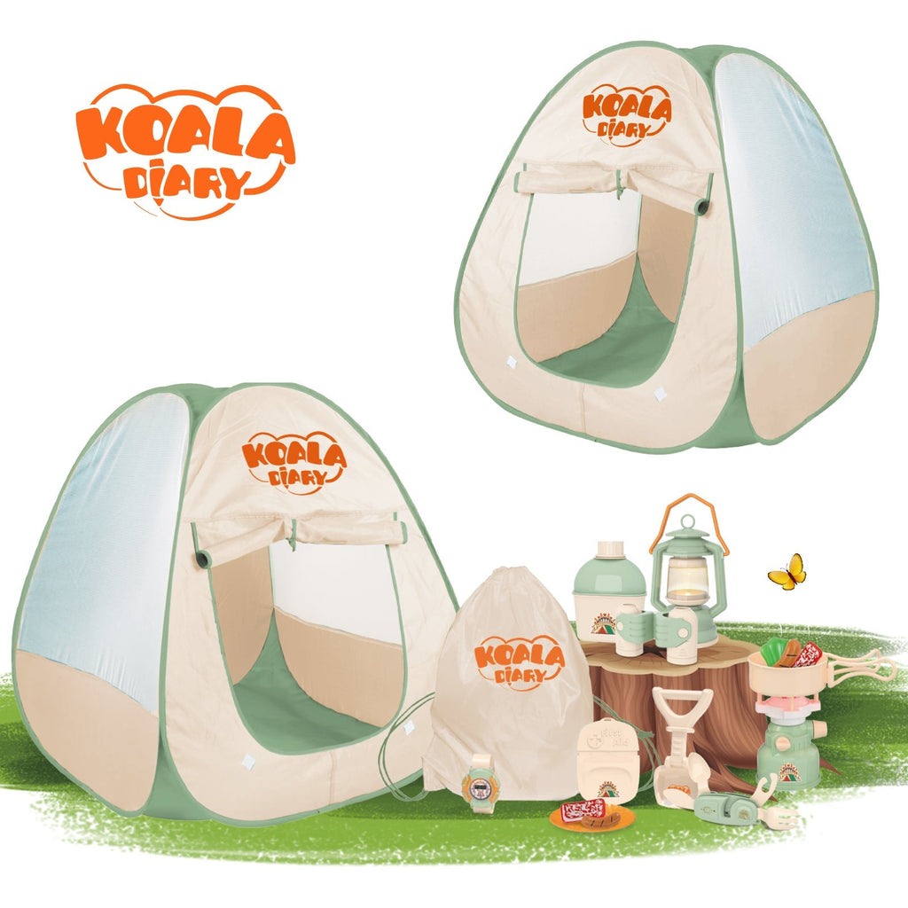 Contixo Kids Camping Set - Pretend Play Tent with Toy Campfire & Lantern by Contixo