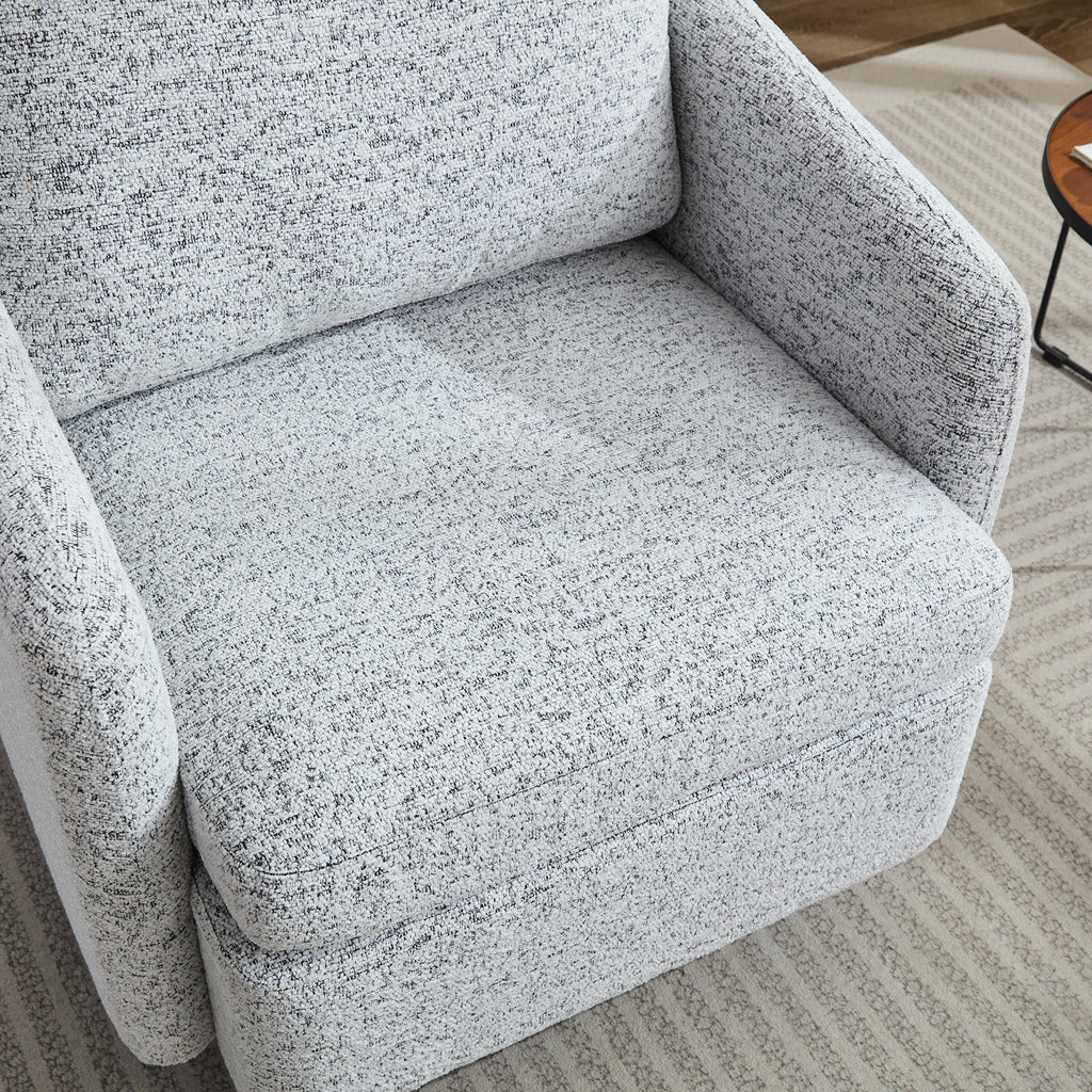 31.5"W  Comfy Round Swivel Accent Chair