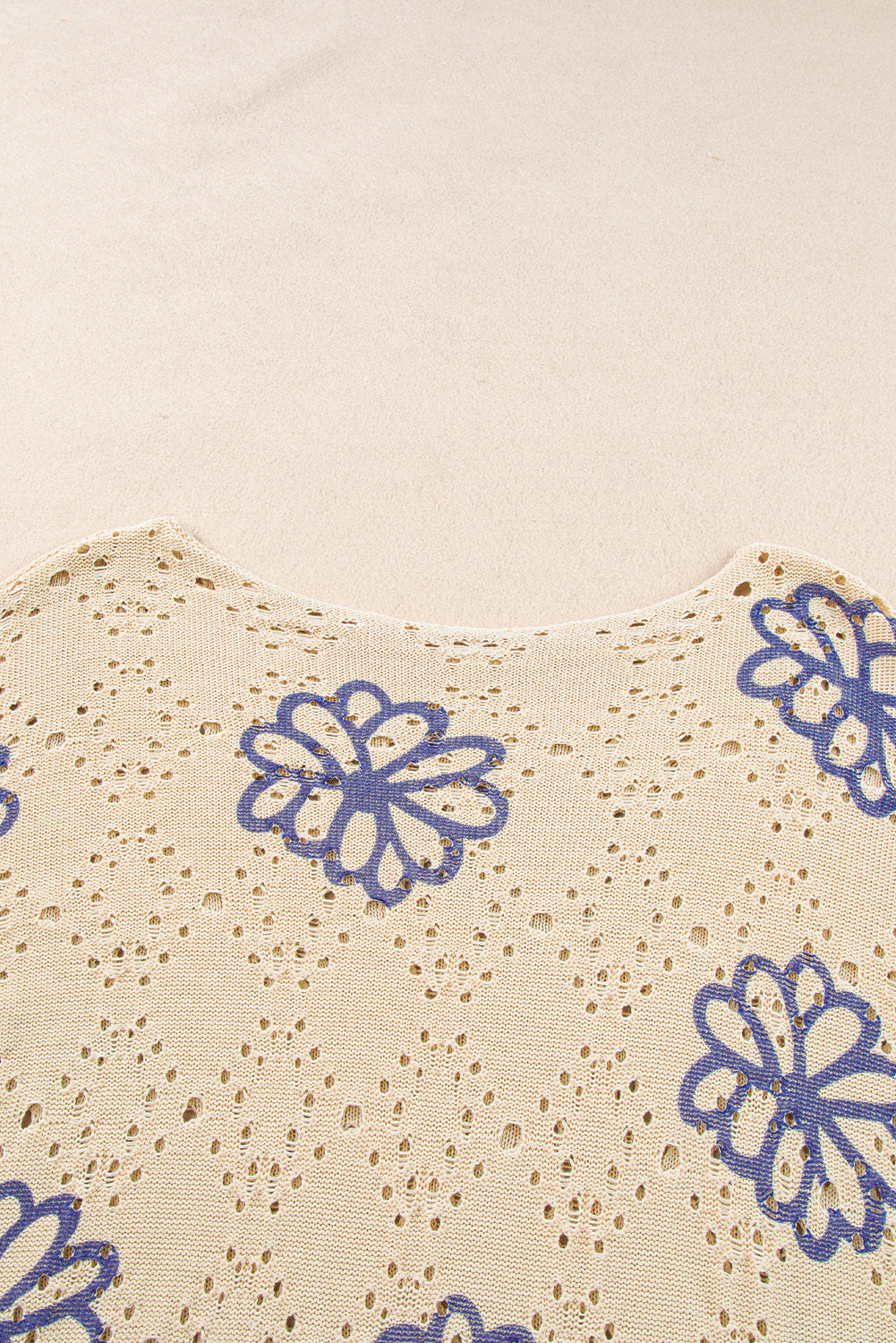 Harper Eyelet Drop Shoulder Sweater - Threaded Pear
