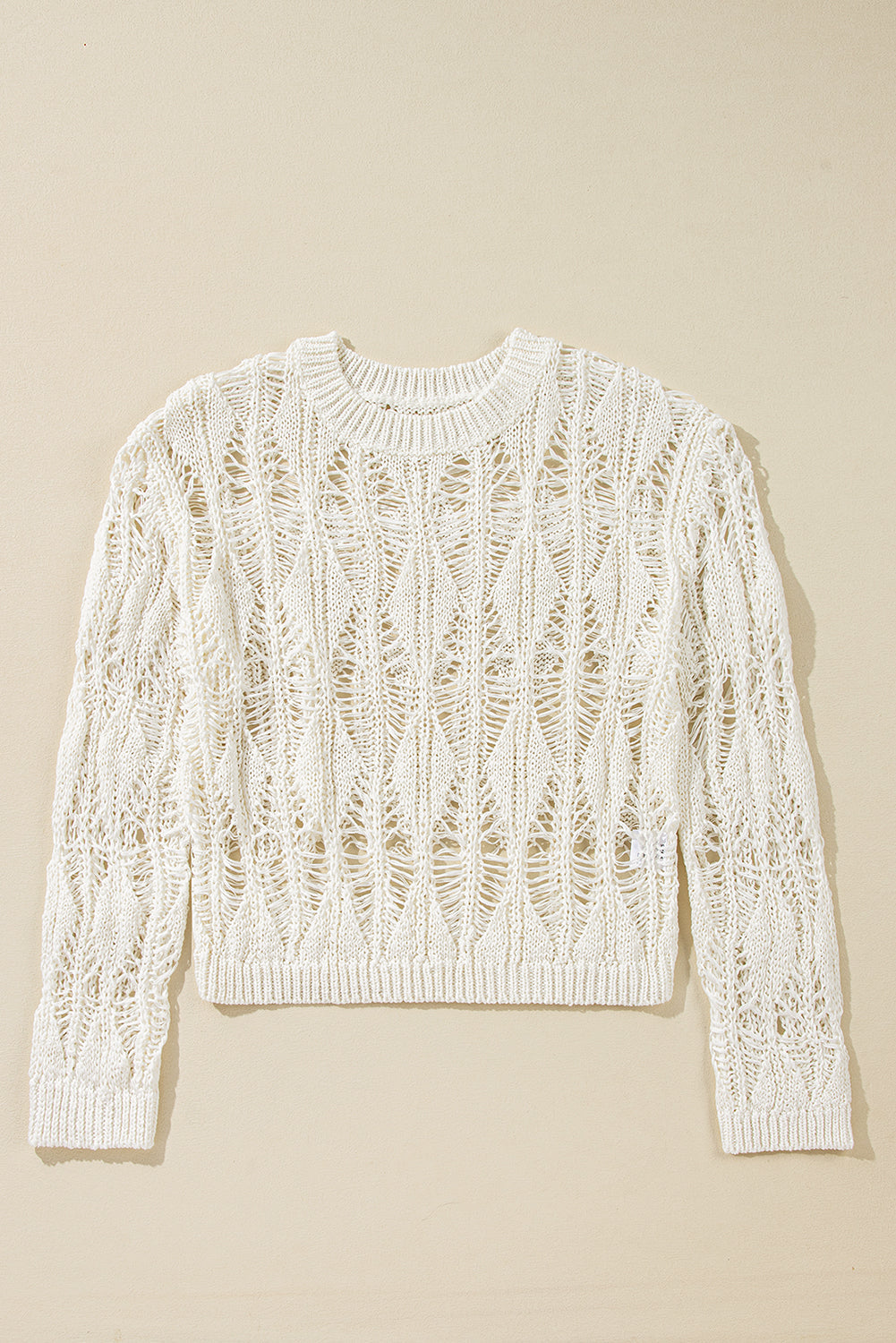 Olivia Crochet Loose Fit Sweater - Threaded Pear