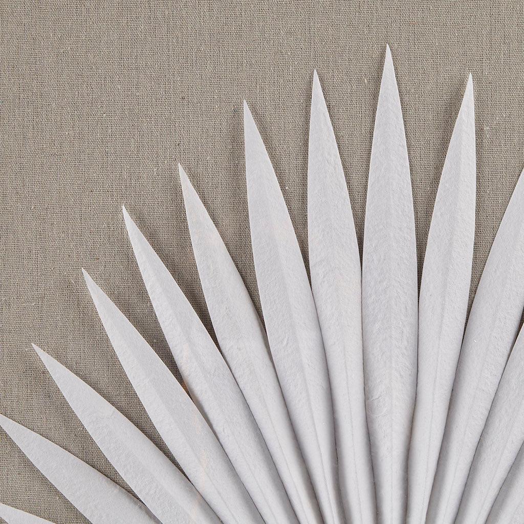 Framed Rice Paper Palm Leaves 3-Piece Shadowbox Wall Decor