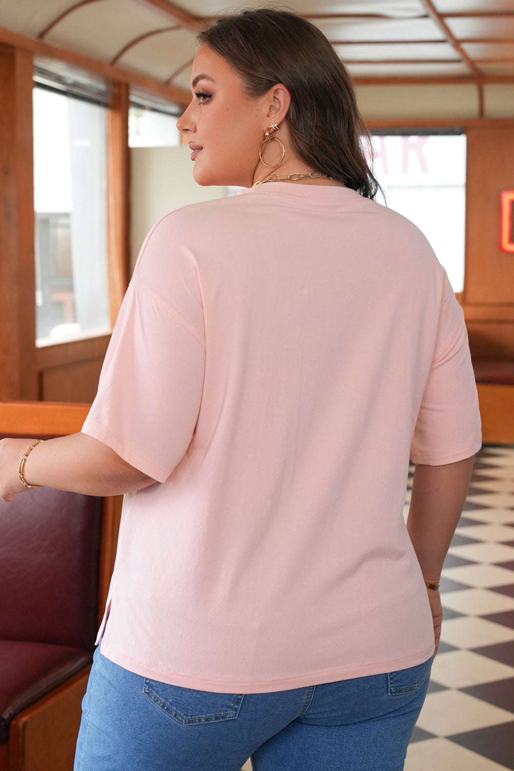 Diana Plus Size Eyelet Lace Star Top - Threaded Pear