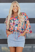 Verakina Flare Sleeve Tied Blouse by Threaded Pear