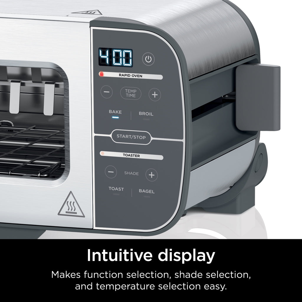 Ninja Foodi 2-in-1 Flip Toaster Oven ST100 in Stainless Steel