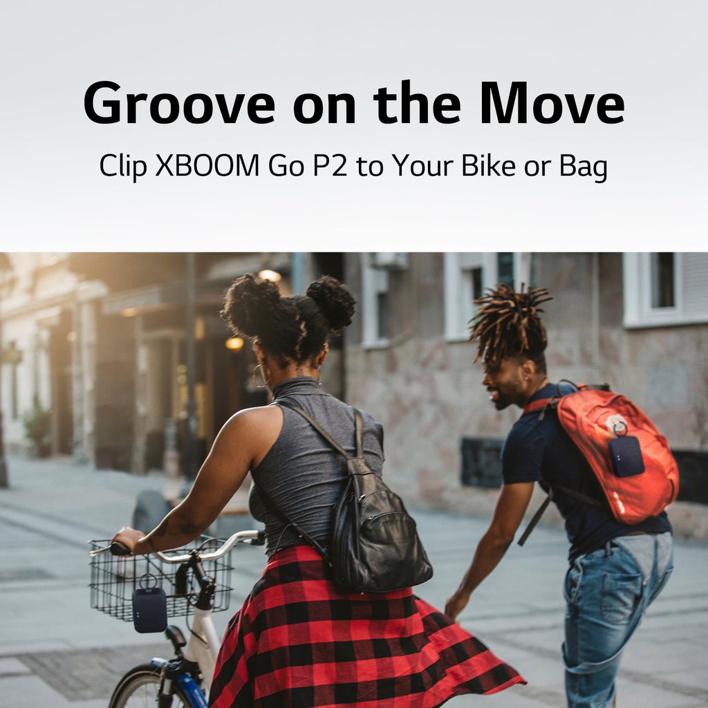 LG XBOOM Go P2 Double Pack Portable Wireless Bluetooth Speaker with Microphone - Black,