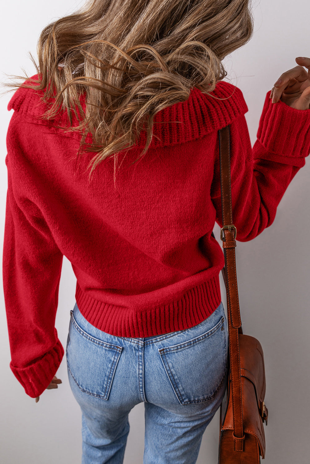 Avery Edge Sexy Elegant Sweater - Threaded Pear