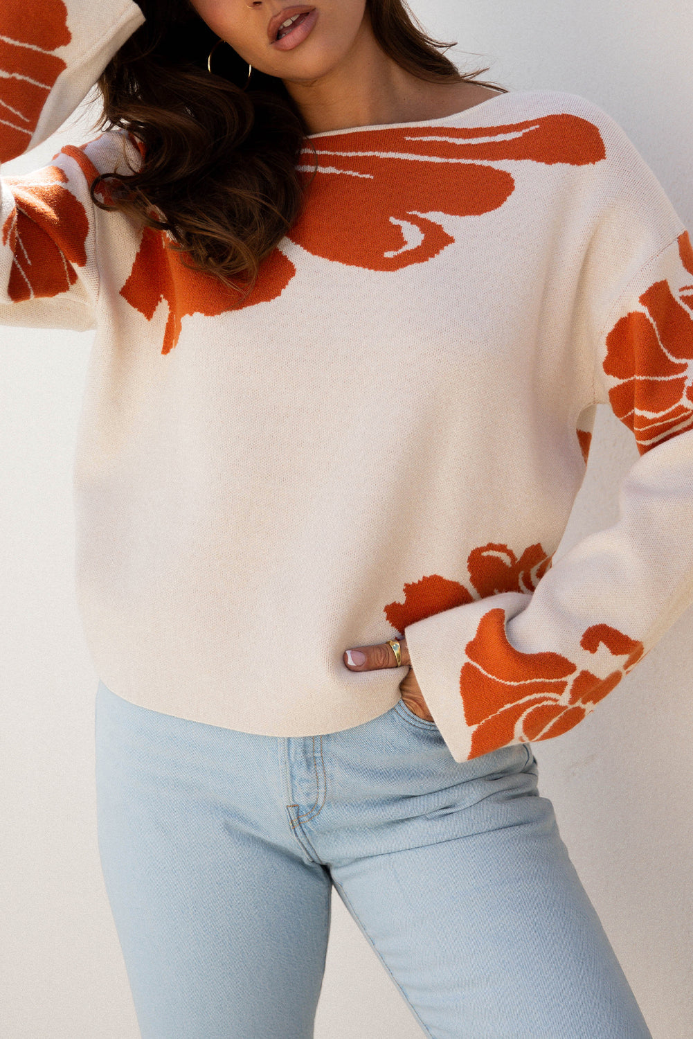 Beth Wide Sleeve Baggy Sweater by Threaded Pear